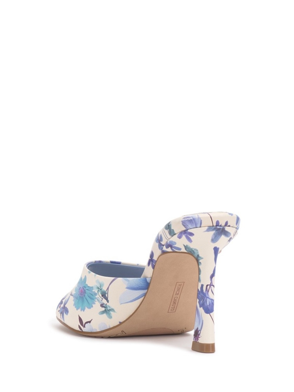 Vince Camuto Cream Floral Slide Mules with Blue Accents Size 6.5 Brand New! 💙 - Picture 3 of 6